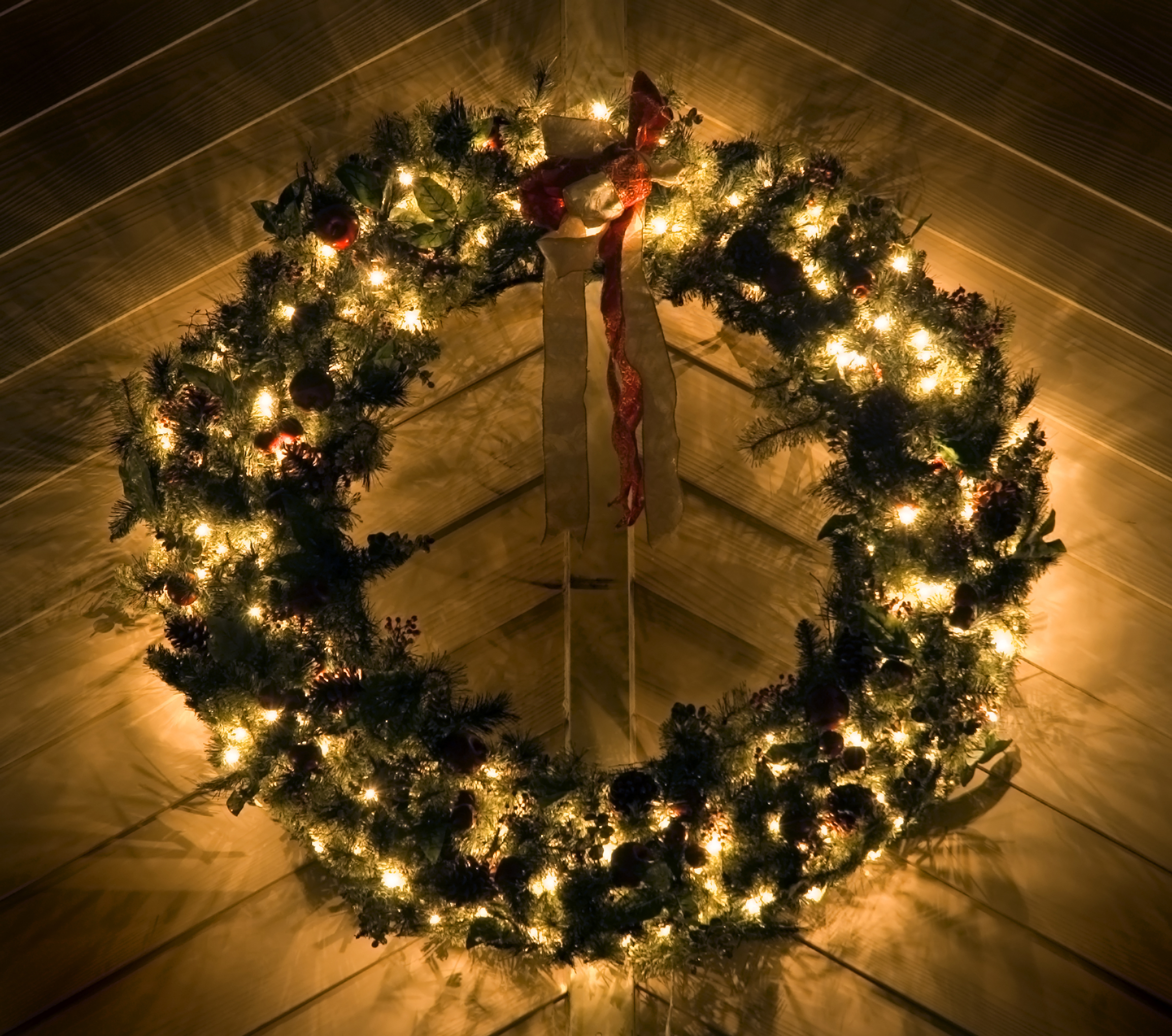 Christmas Wreath with Lights