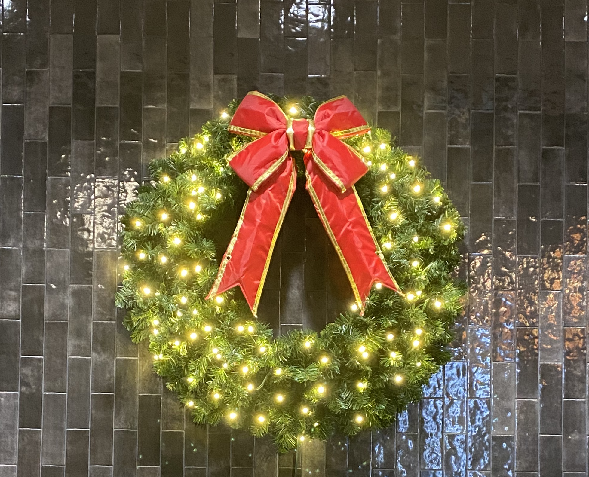 Christmas Wreath on Door